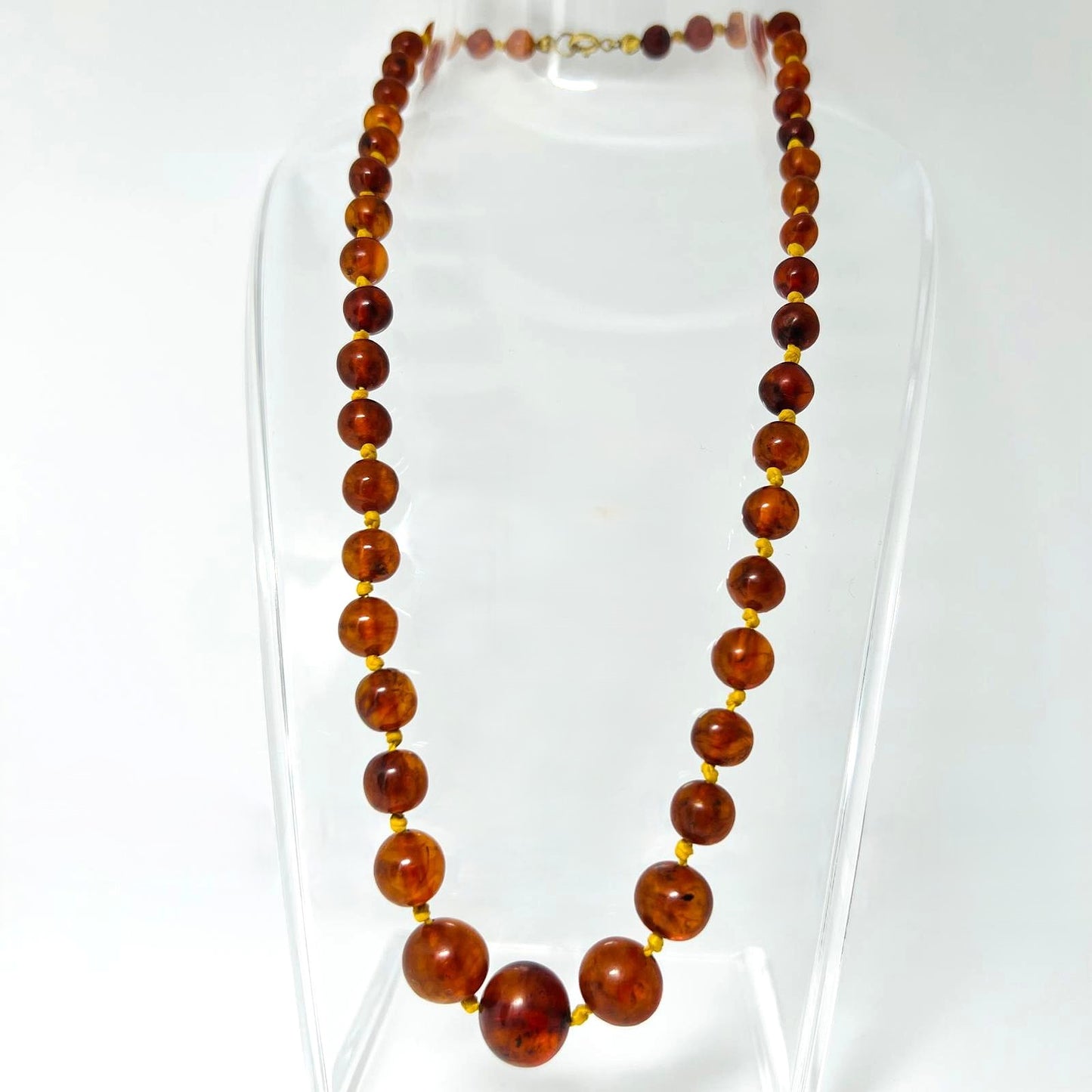 Minimalistische Vintage Bernsteinkette