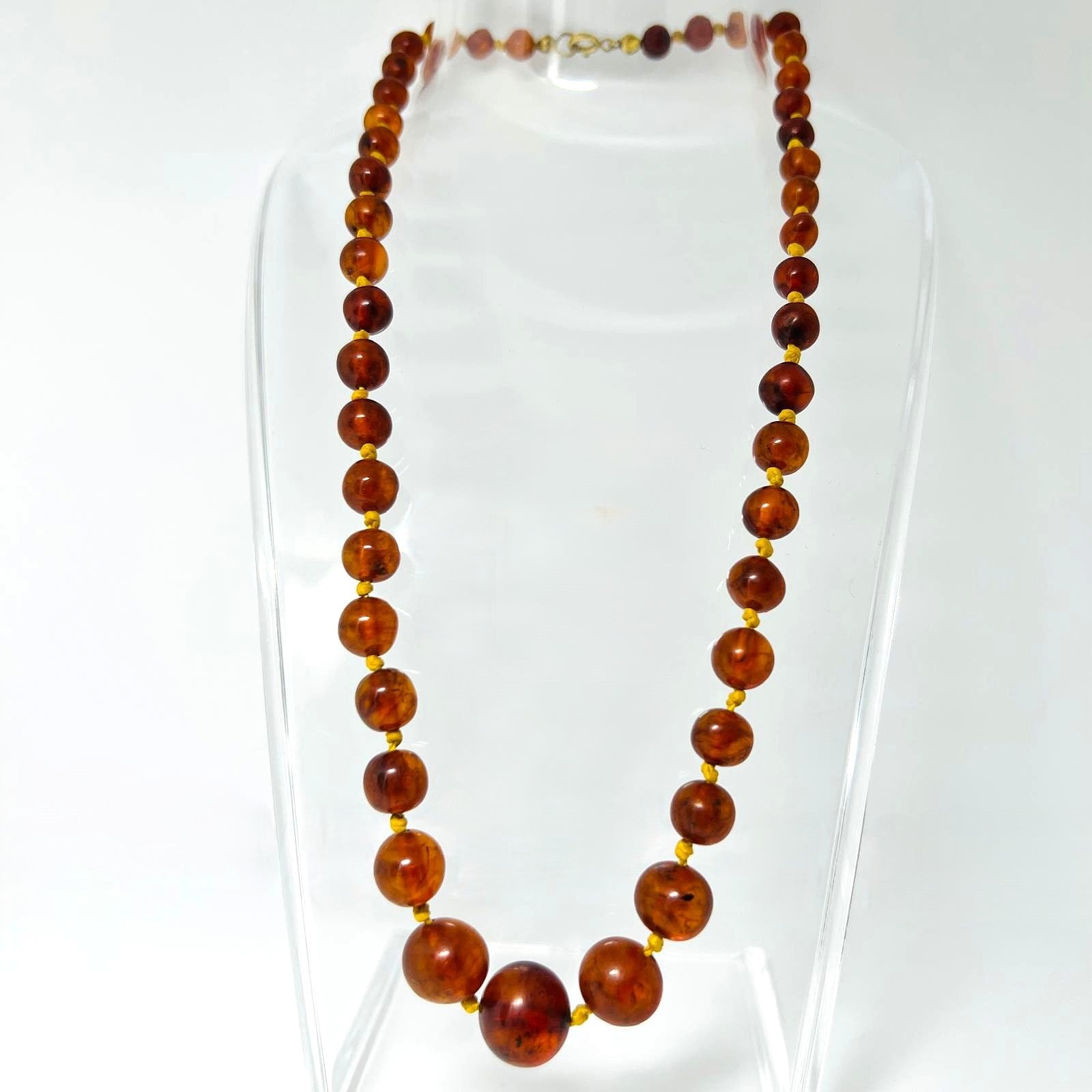 Minimalistische Vintage Bernsteinkette