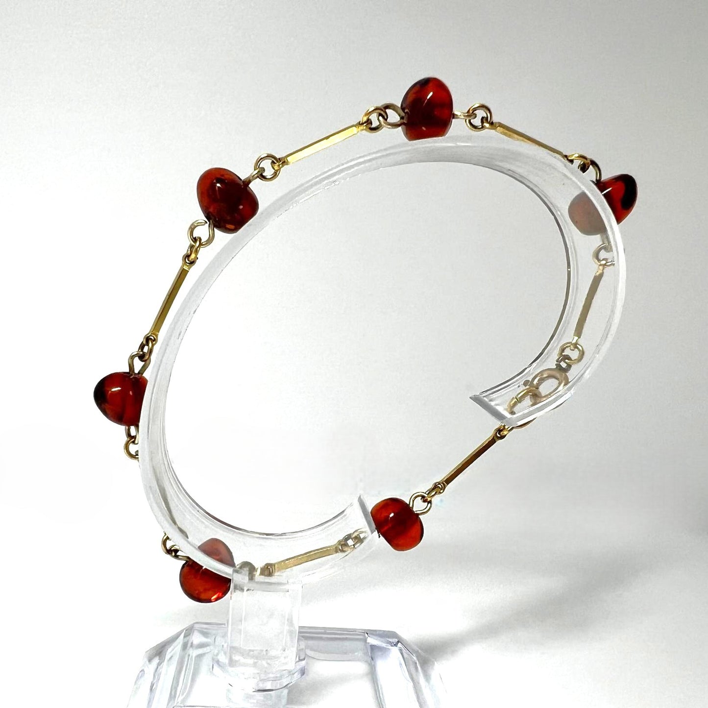 Minimalistisches Vintage Bernstein Armband 