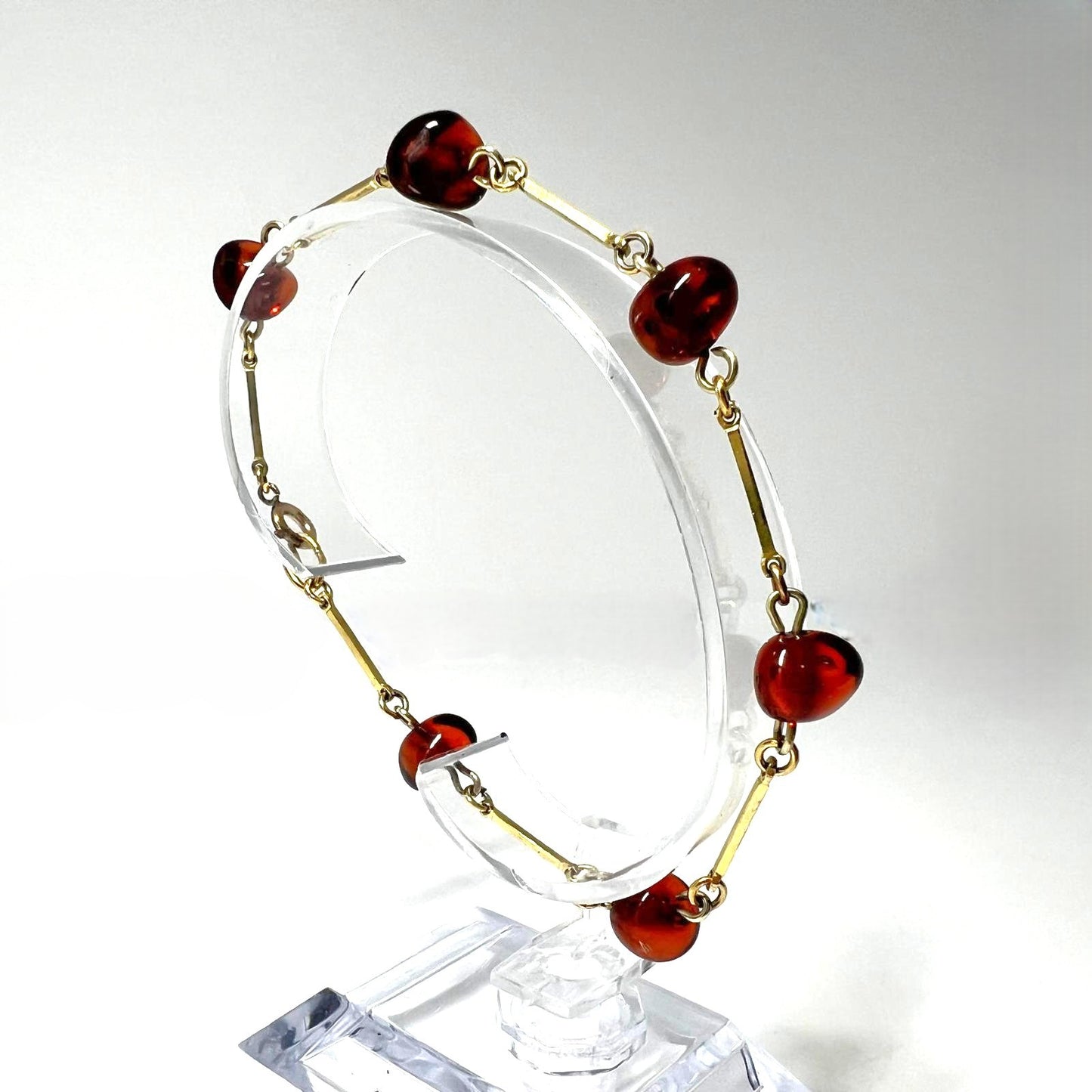 Minimalistisches Vintage Bernstein Armband 