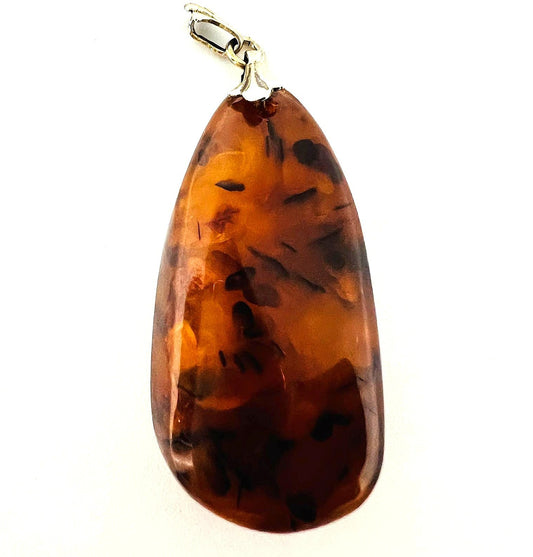  Bernstein Anhänger 835 Silber