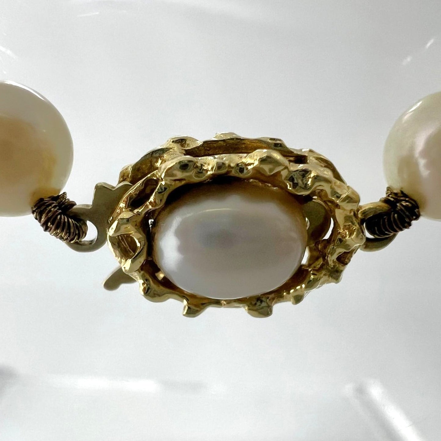 Vintage Perlenkette mit 585 Goldverschluss