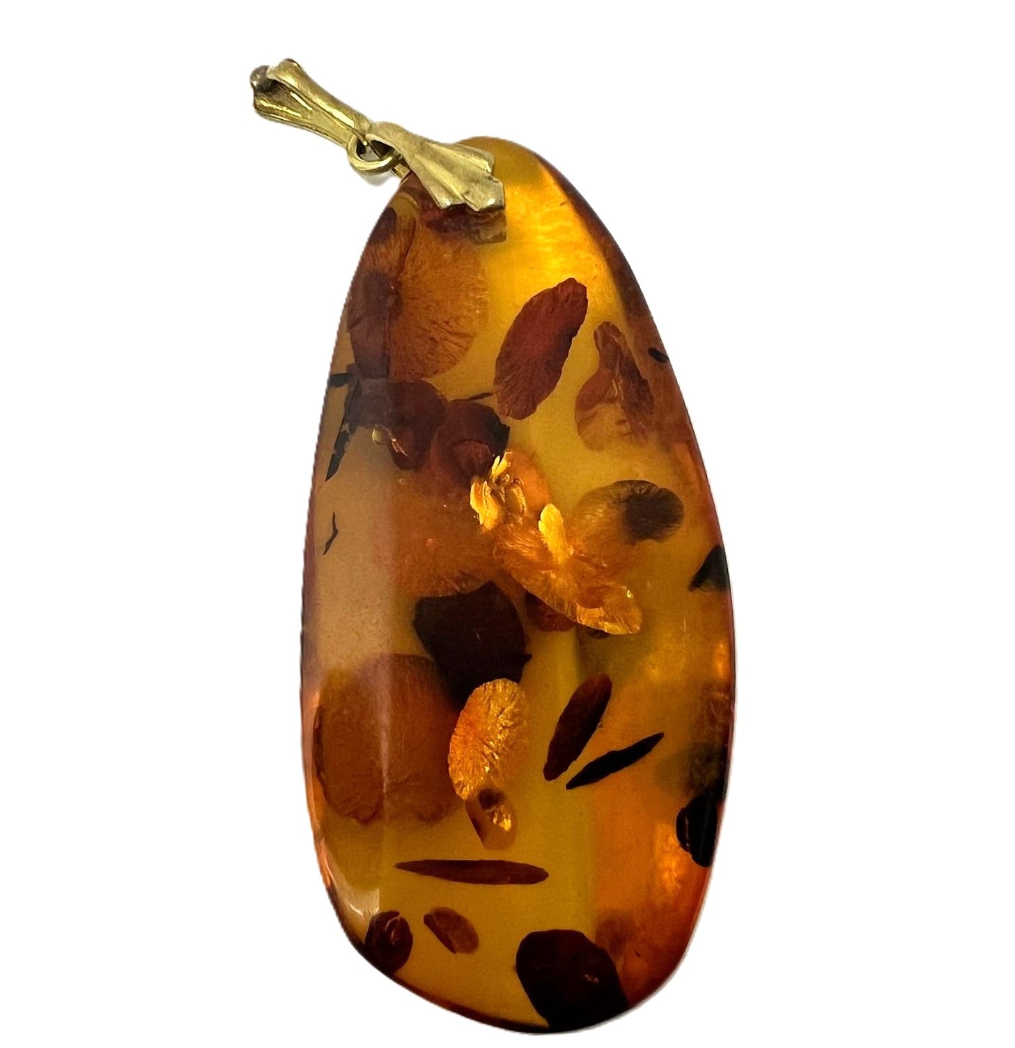 Antiker Bernstein Anhänger groß 