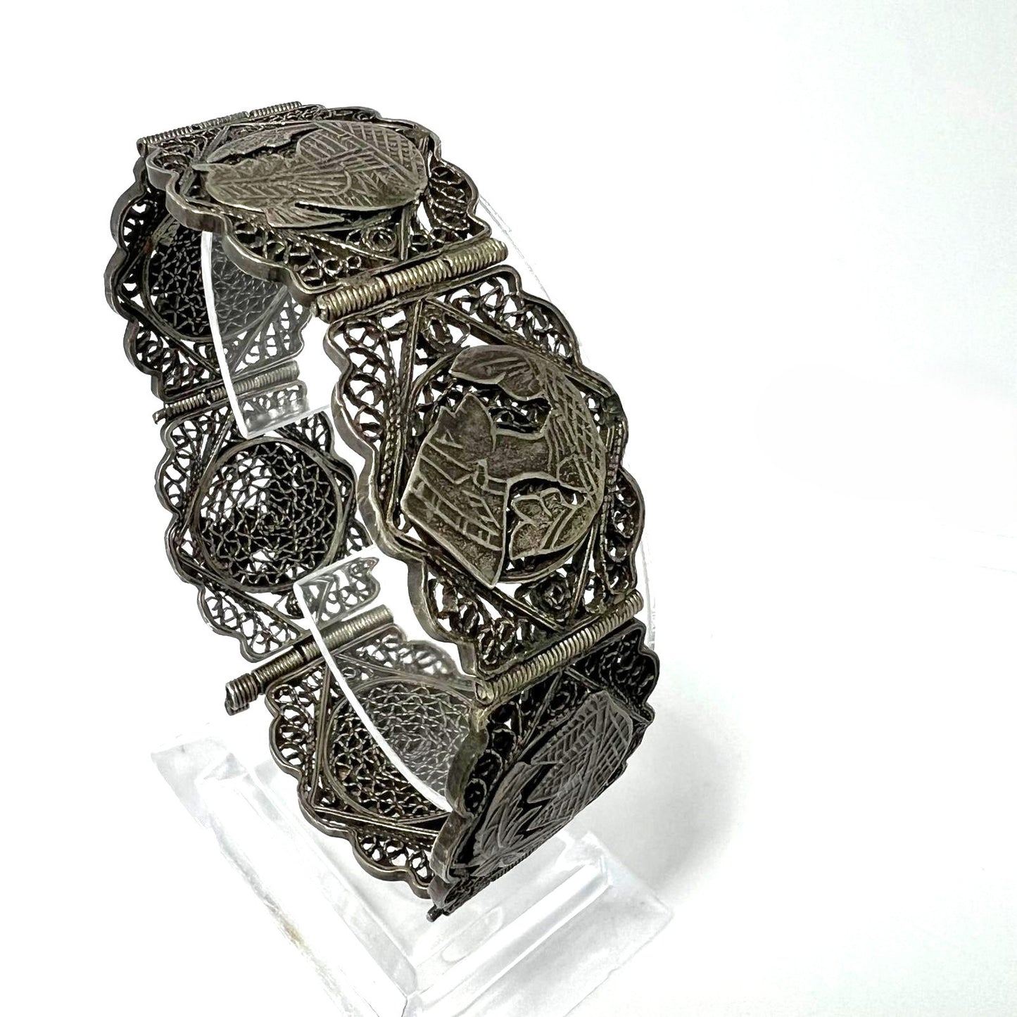  Art Déco Ägypten Revival Silberarmband