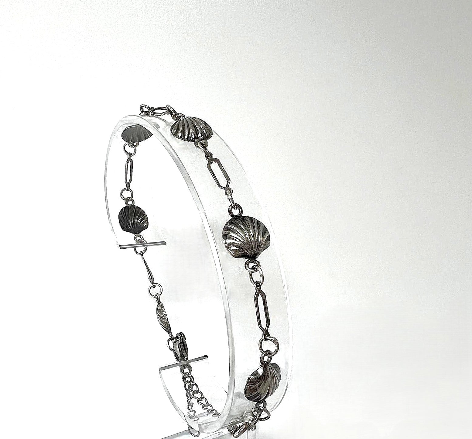 Minimalistisches 925 Sterling Silber Armband mit Muscheln