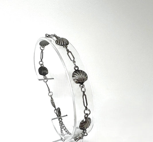 Minimalistisches 925 Sterling Silber Armband mit Muscheln