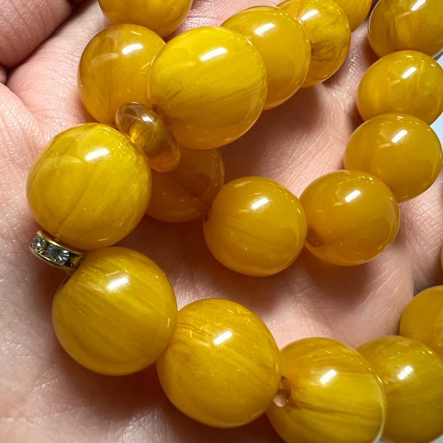 Vintage Butterscotch Bakelit Kette 