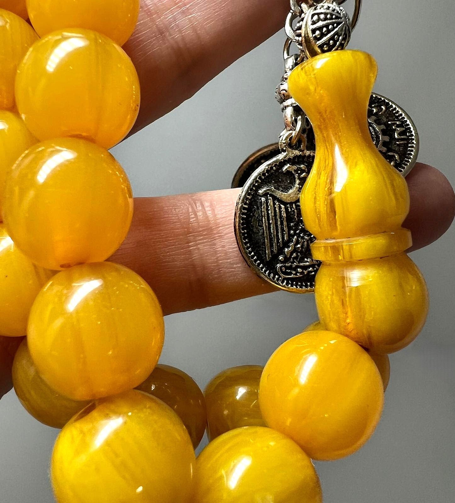 Vintage Butterscotch Bakelit Kette 