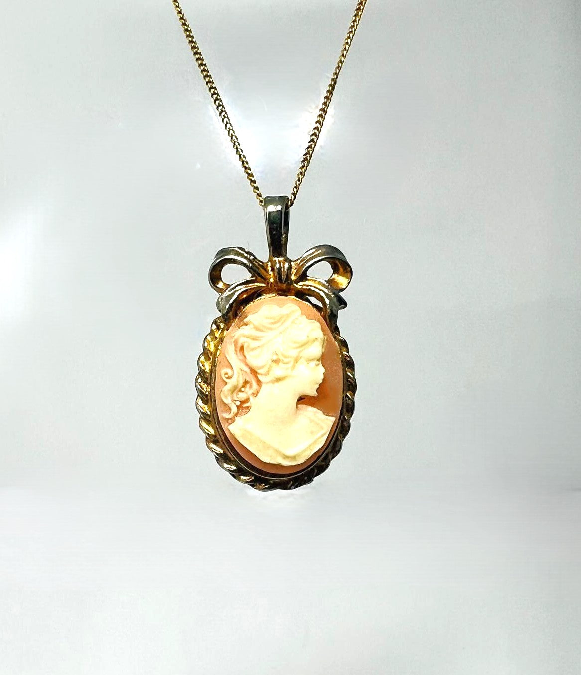 Minimalistische Vintage Cameo Kette 