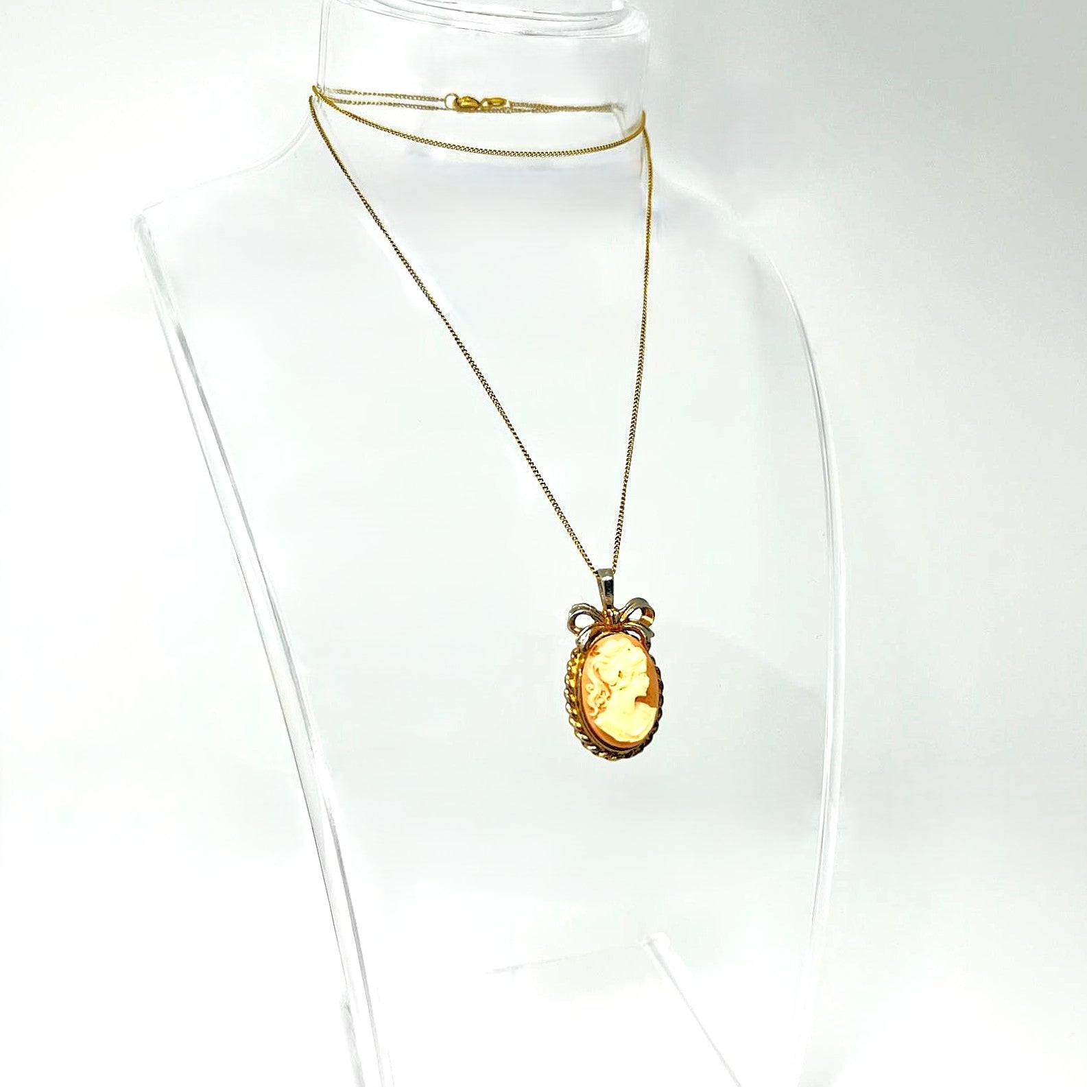 Minimalistische Vintage Cameo Kette 