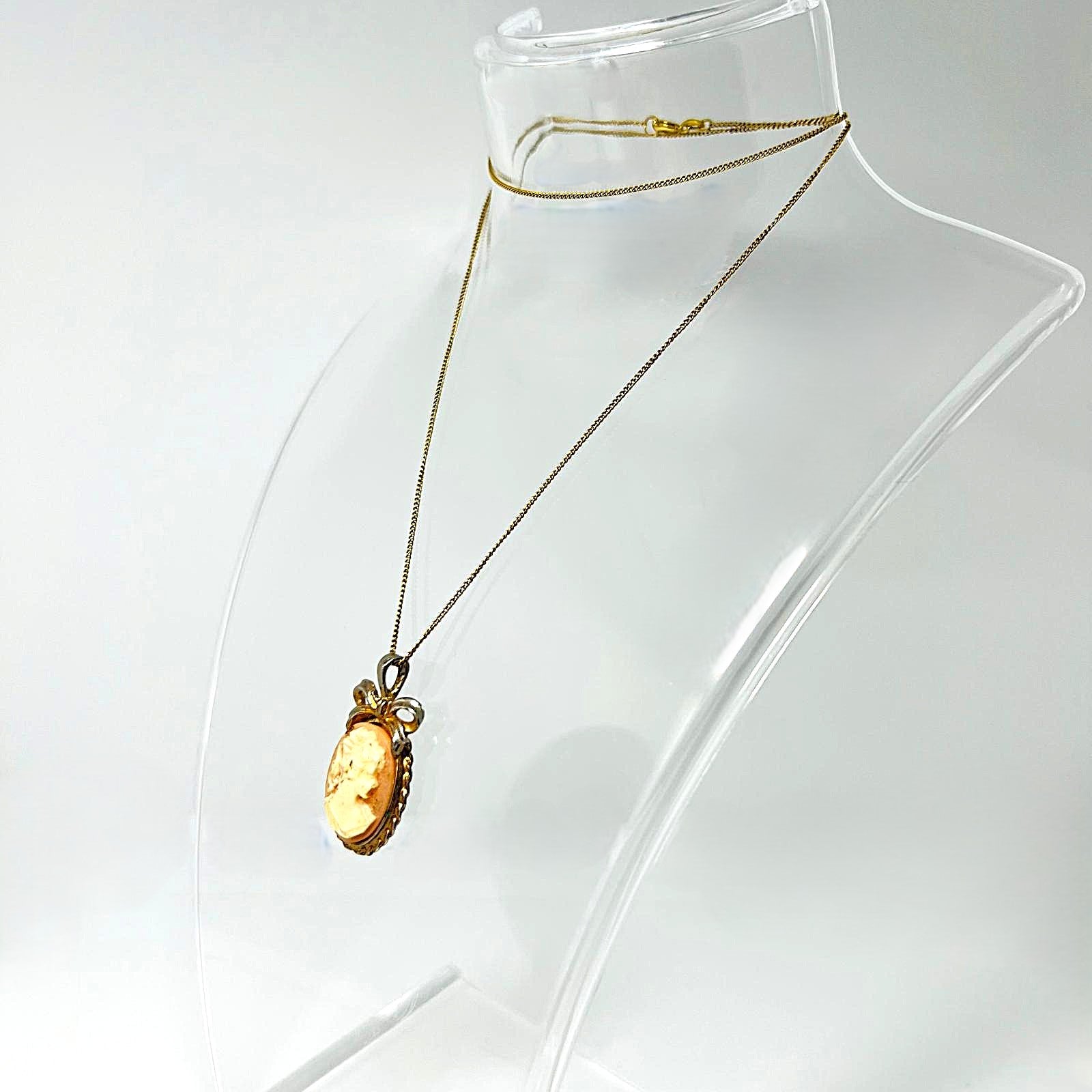 Minimalistische Vintage Cameo Kette 