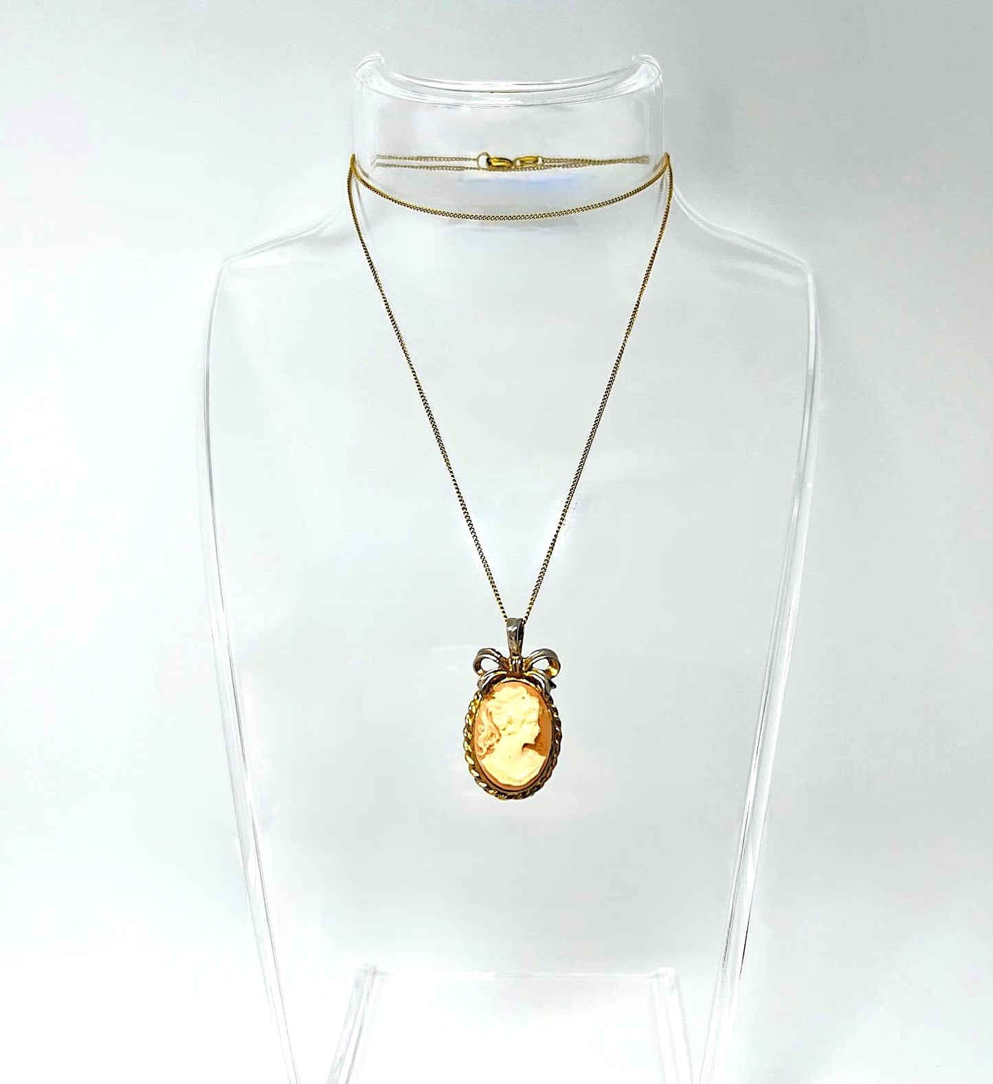 Minimalistische Vintage Cameo Kette 