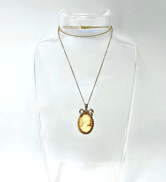 Minimalistische Vintage Cameo Kette 