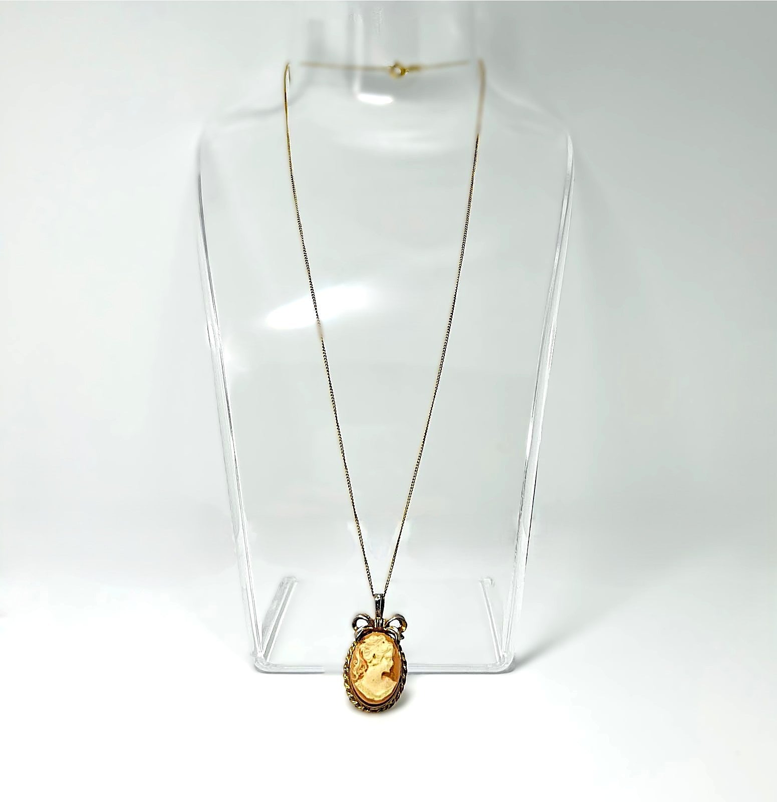 Minimalistische Vintage Cameo Kette 