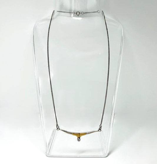 Minimalistische 925 Silber Kette bicolor