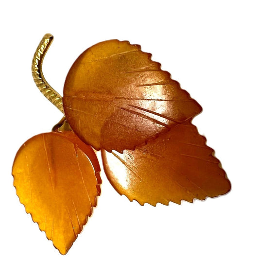 Vintage Blatt Brosche 