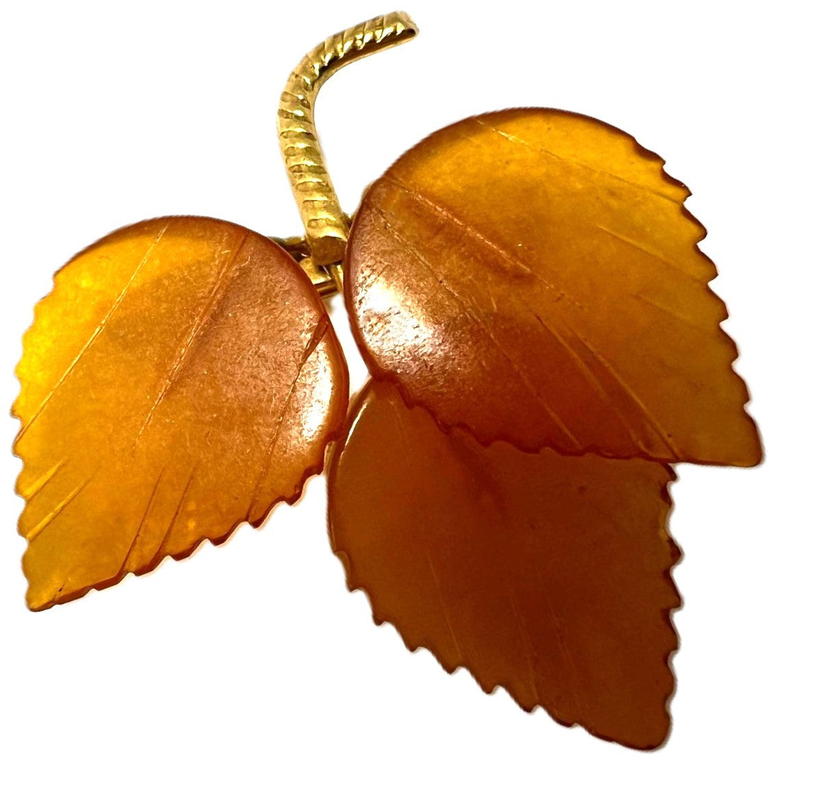 Vintage Blatt Brosche 