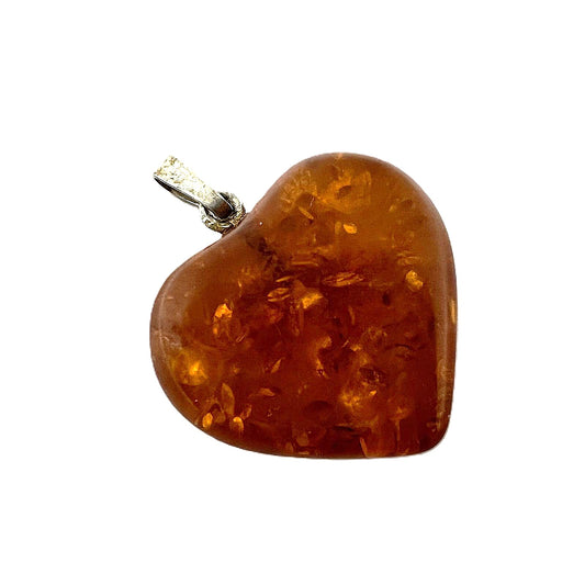 Bernstein Herz Anhänger