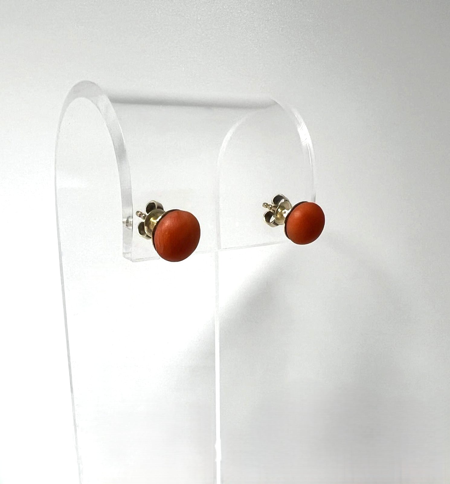 585 Gold Korallen Ohrstecker