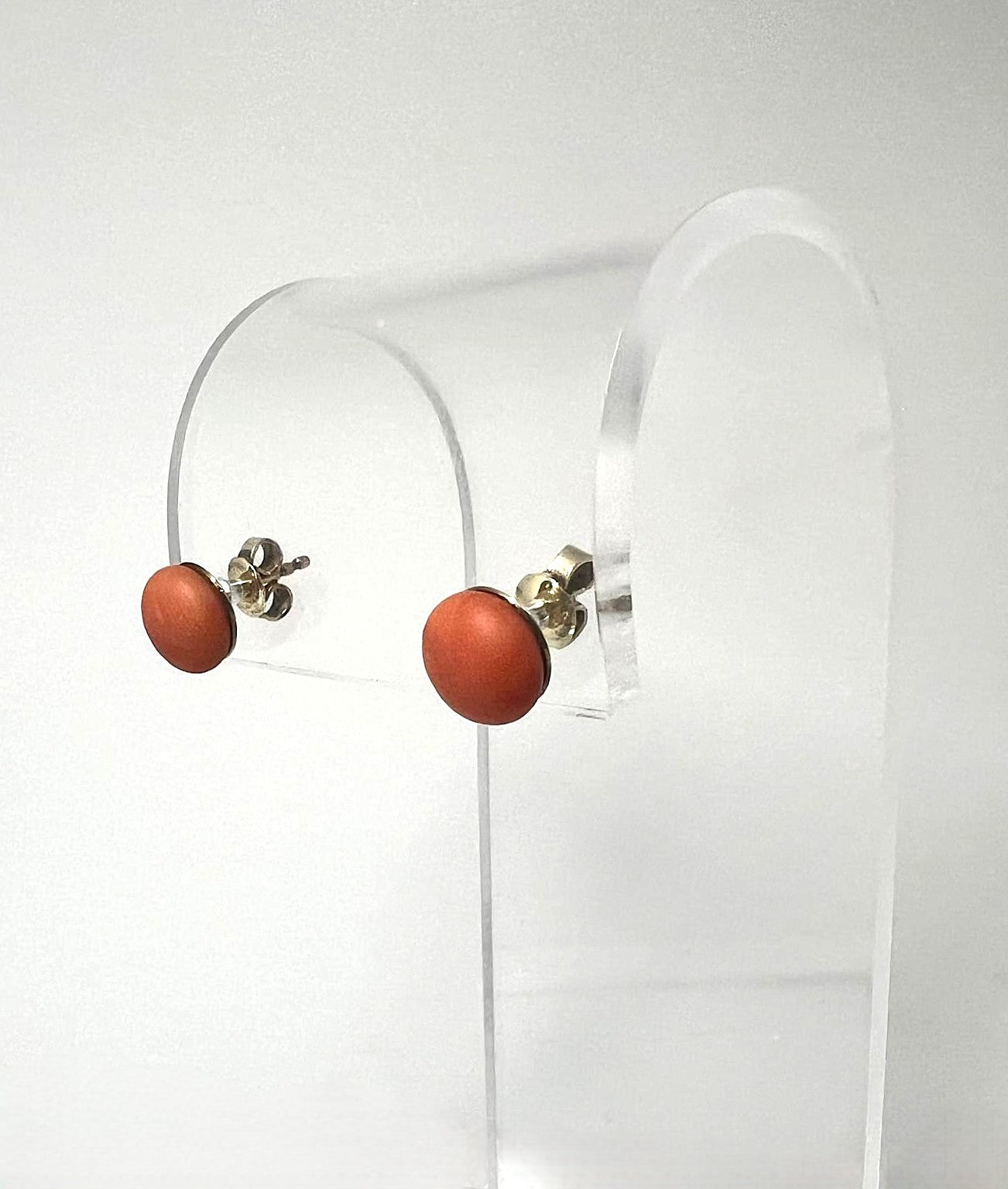 585 Gold Korallen Ohrstecker