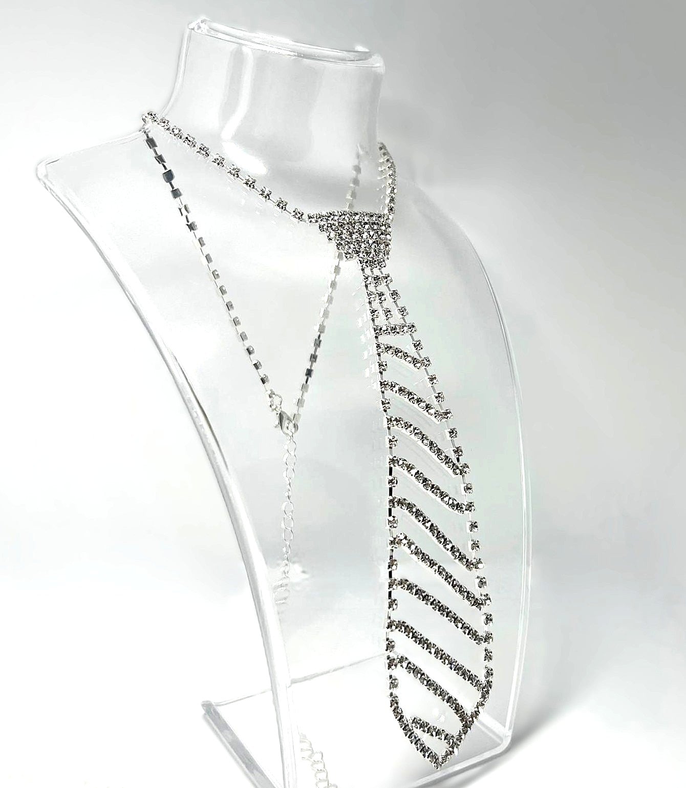 Glamouröse Strass Krawatten‑Kette