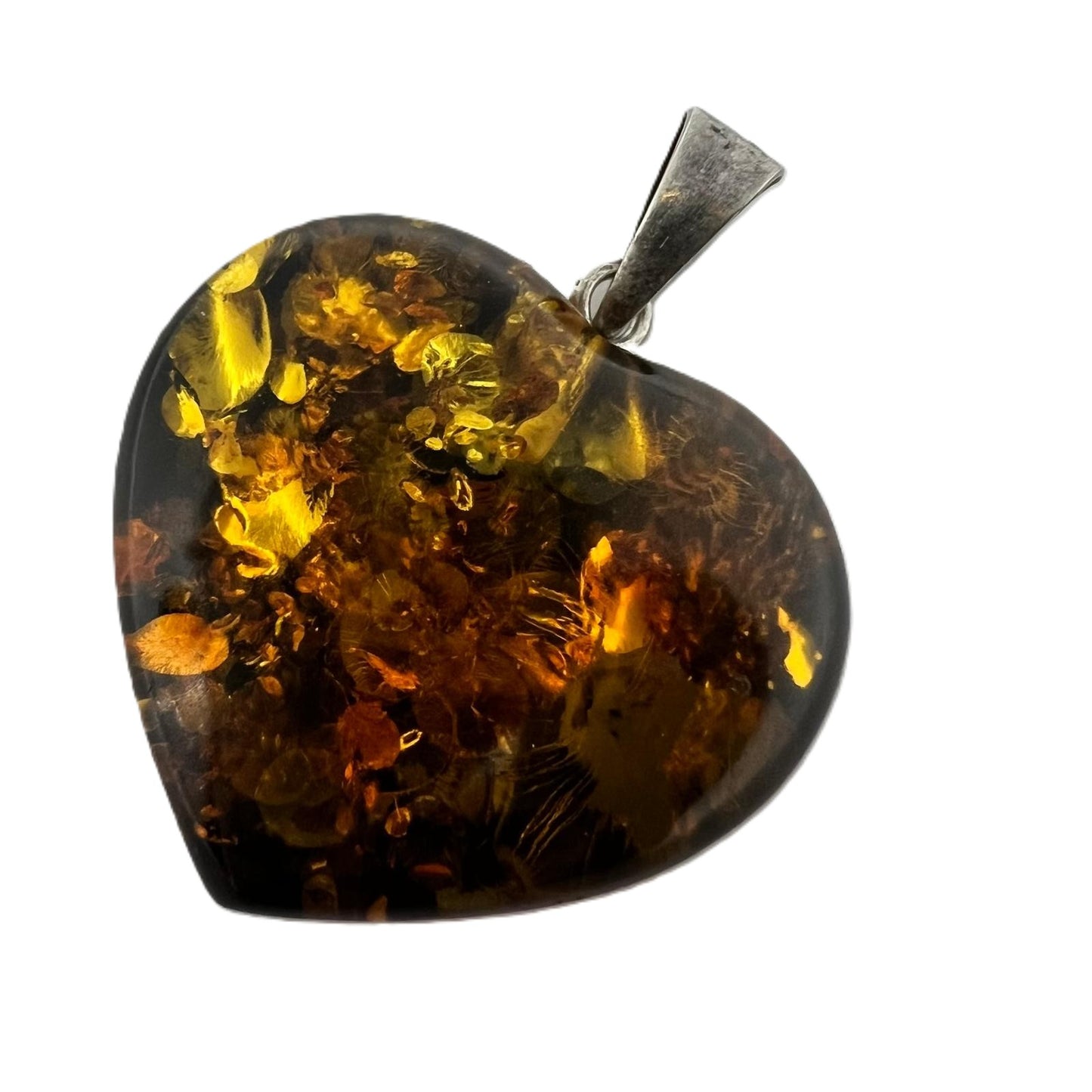 Bernstein Herz Anhänger 