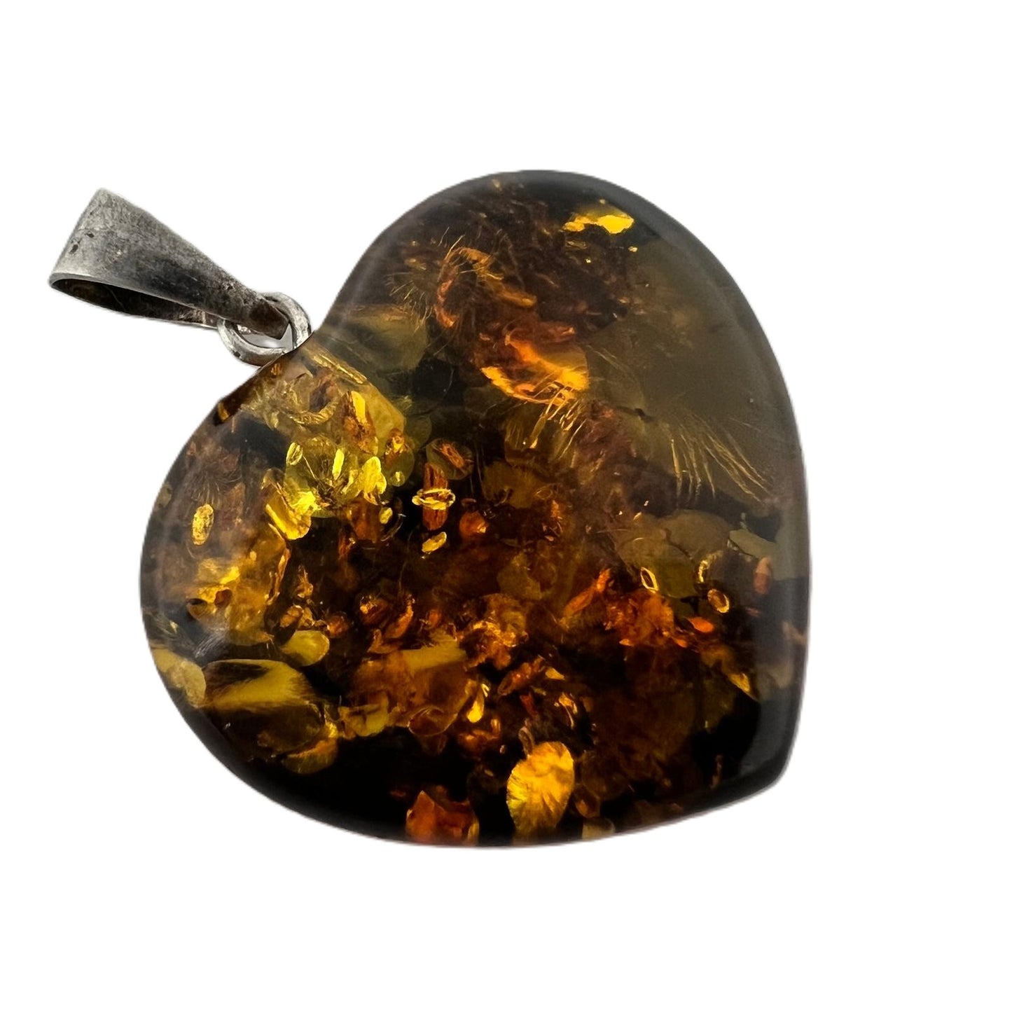 Bernstein Herz Anhänger 