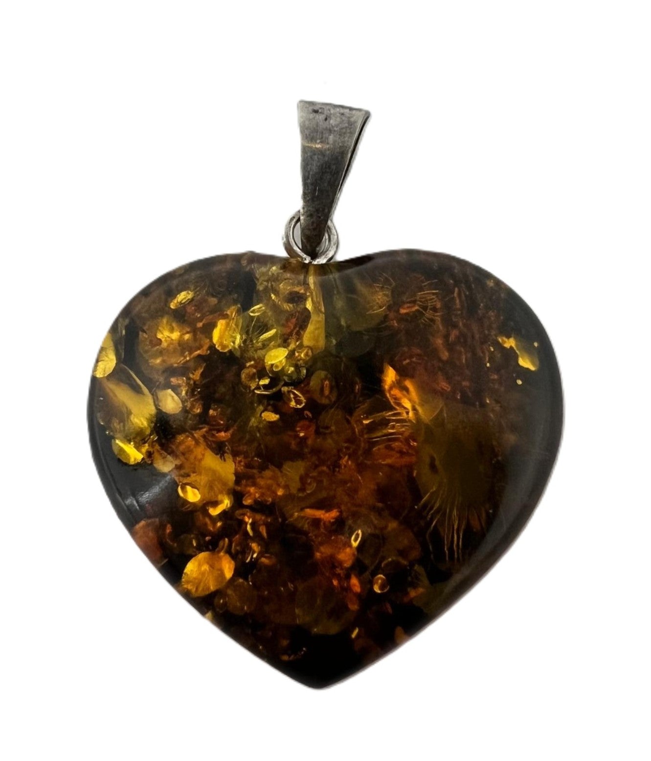 Bernstein Herz Anhänger 