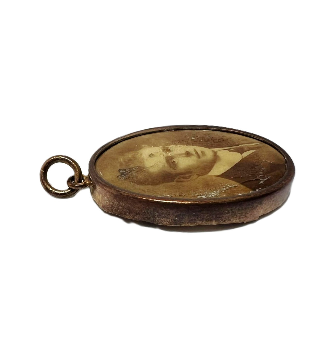 Antikes Tombak Foto‑Medaillon