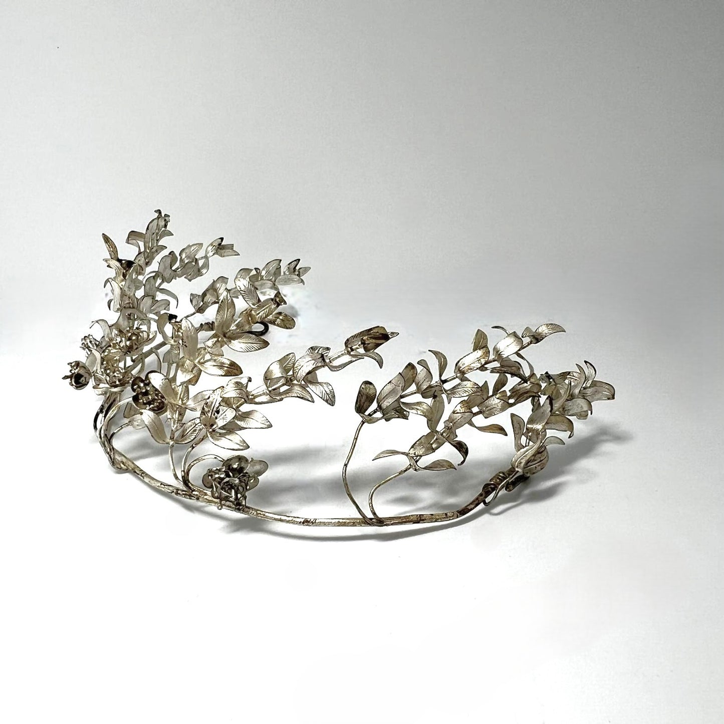 Antiker versilberter Brautkranz