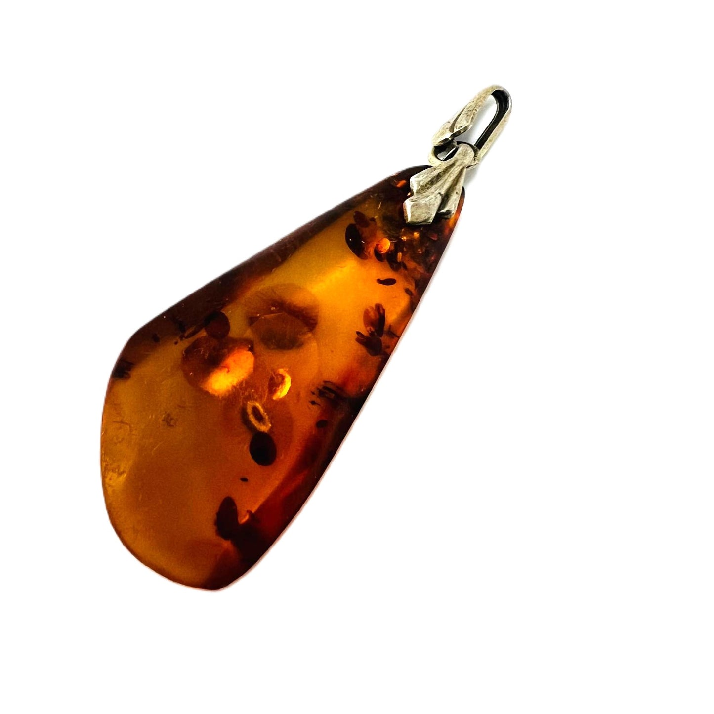 Art Déco Bernsteinanhänger aus 835 Silber 