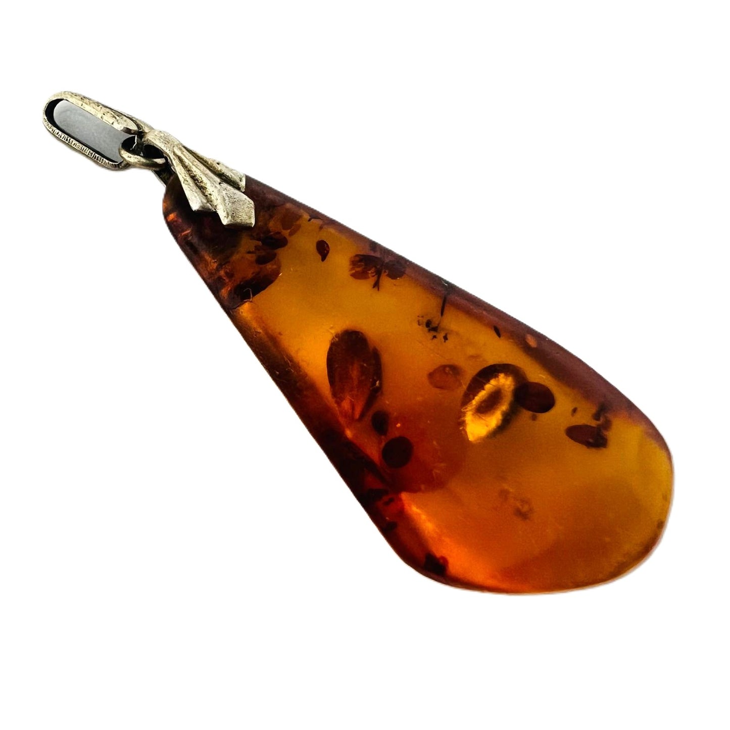 Art Déco Bernsteinanhänger aus 835 Silber 