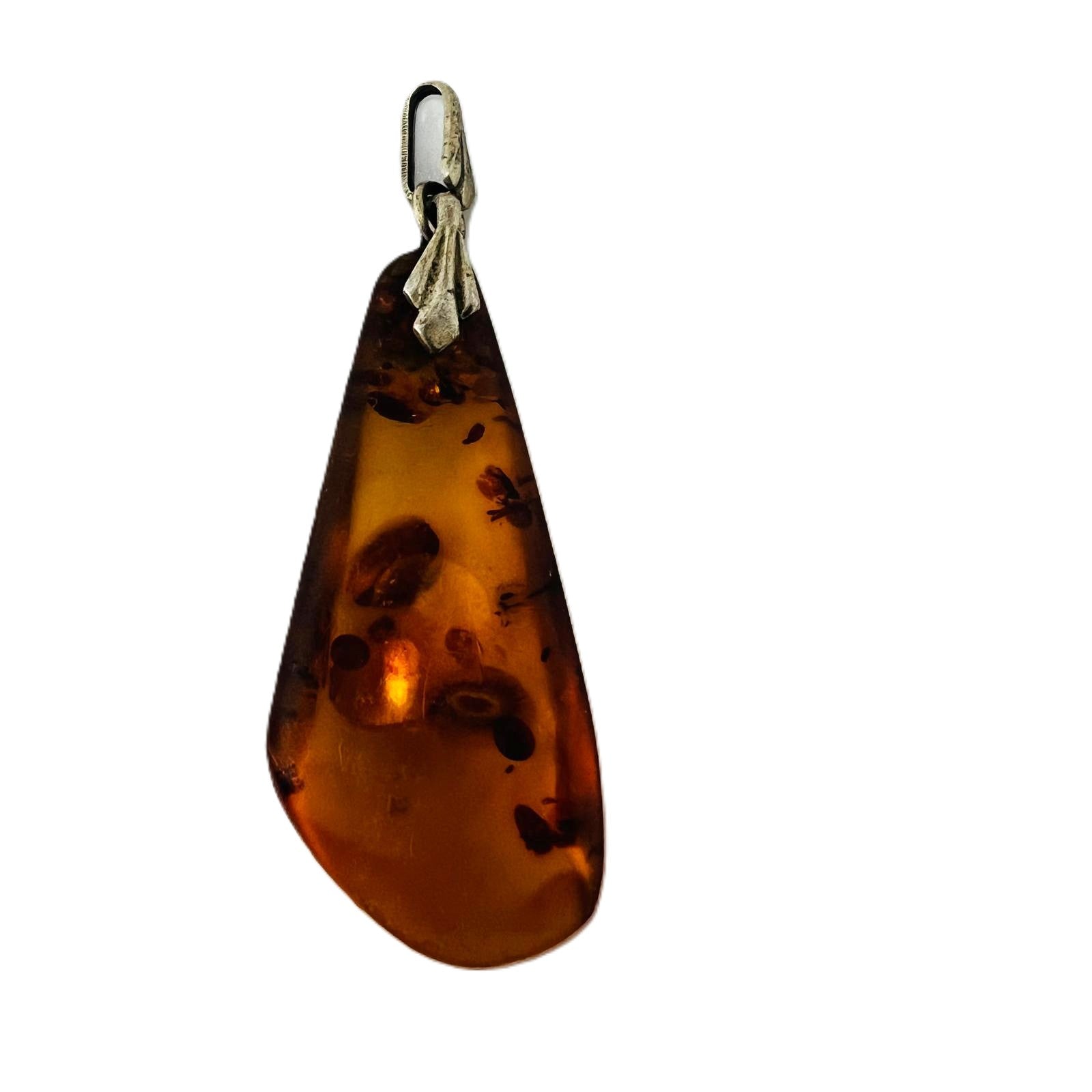 Art Déco Bernsteinanhänger aus 835 Silber 