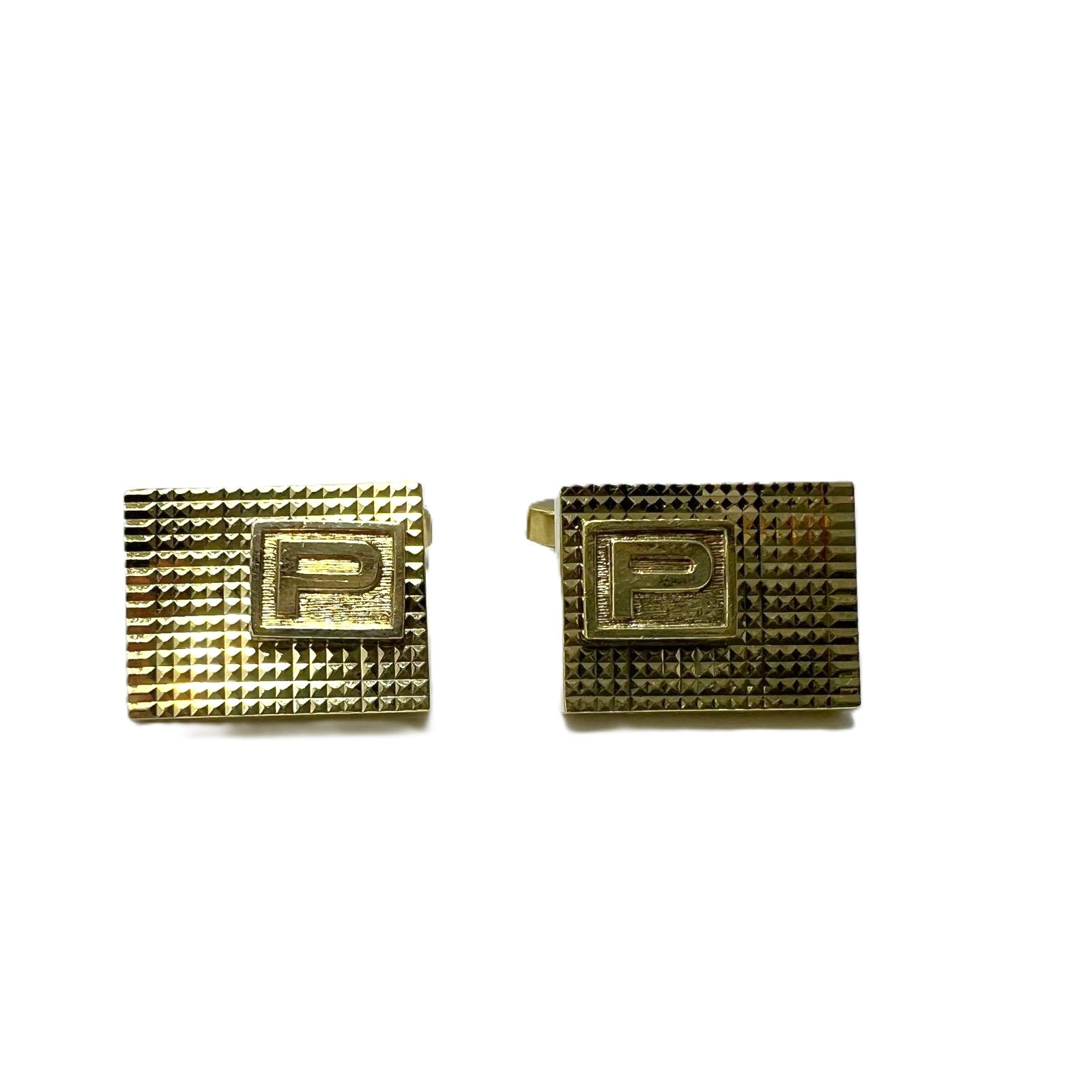 Vintage Manschettenknöpfe „P“ Amerikaner RJ