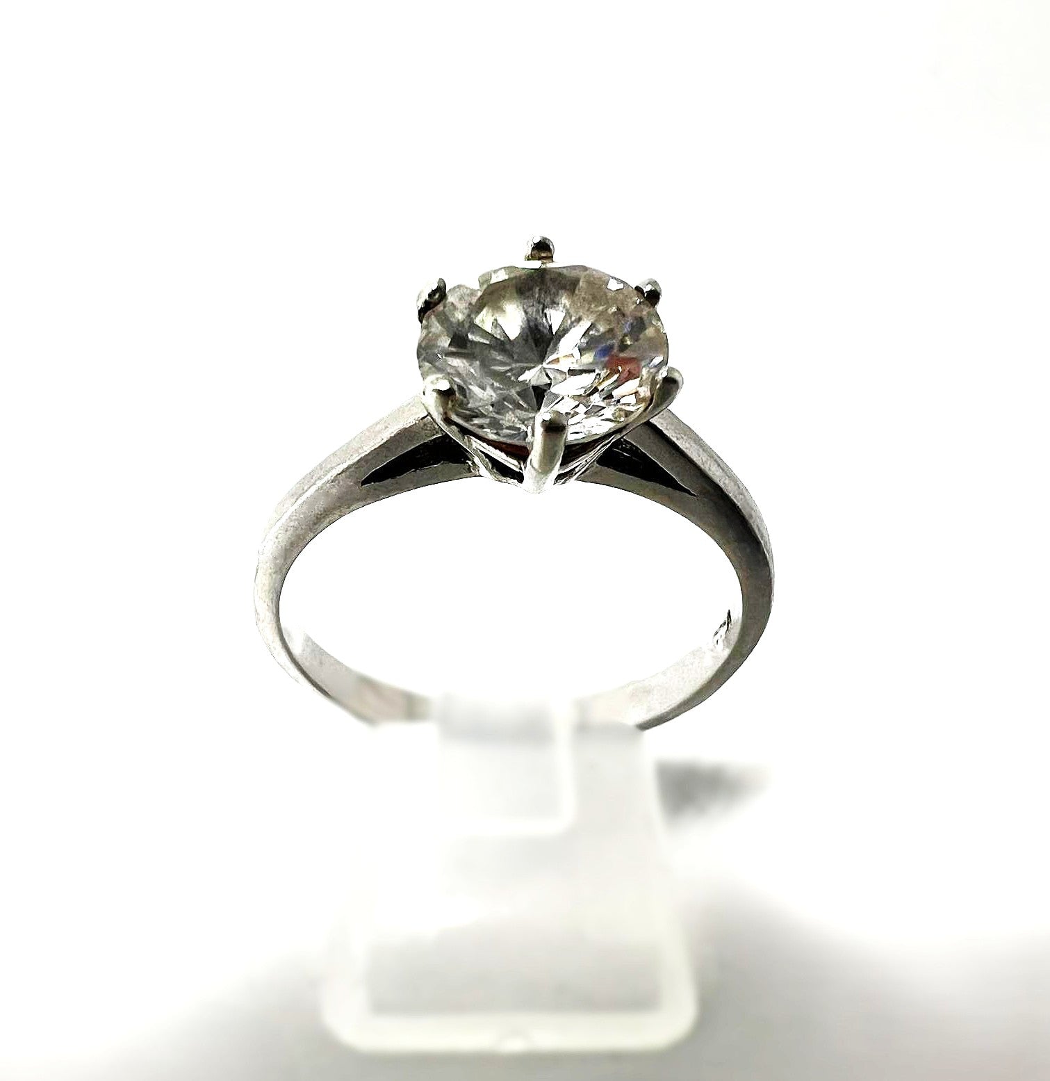 925er Silber Solitär Zirkonia Ring