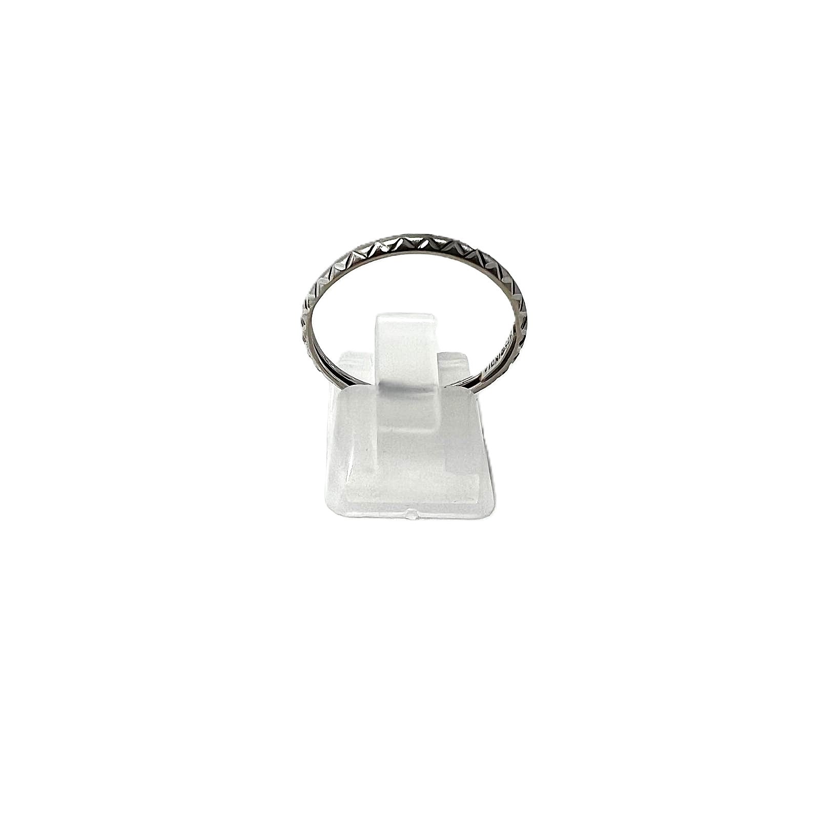 Minimalistischer 375 Weißgold Ring