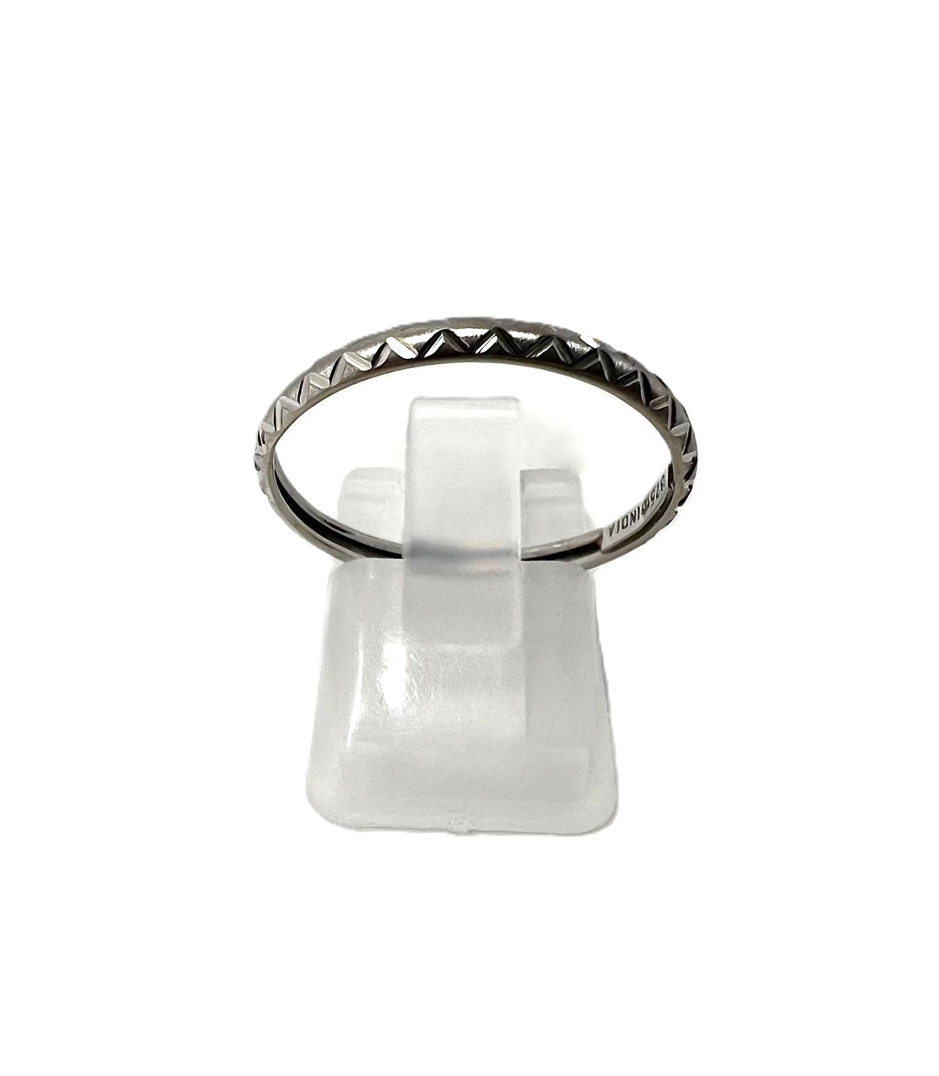 Minimalistischer 375 Weißgold Ring