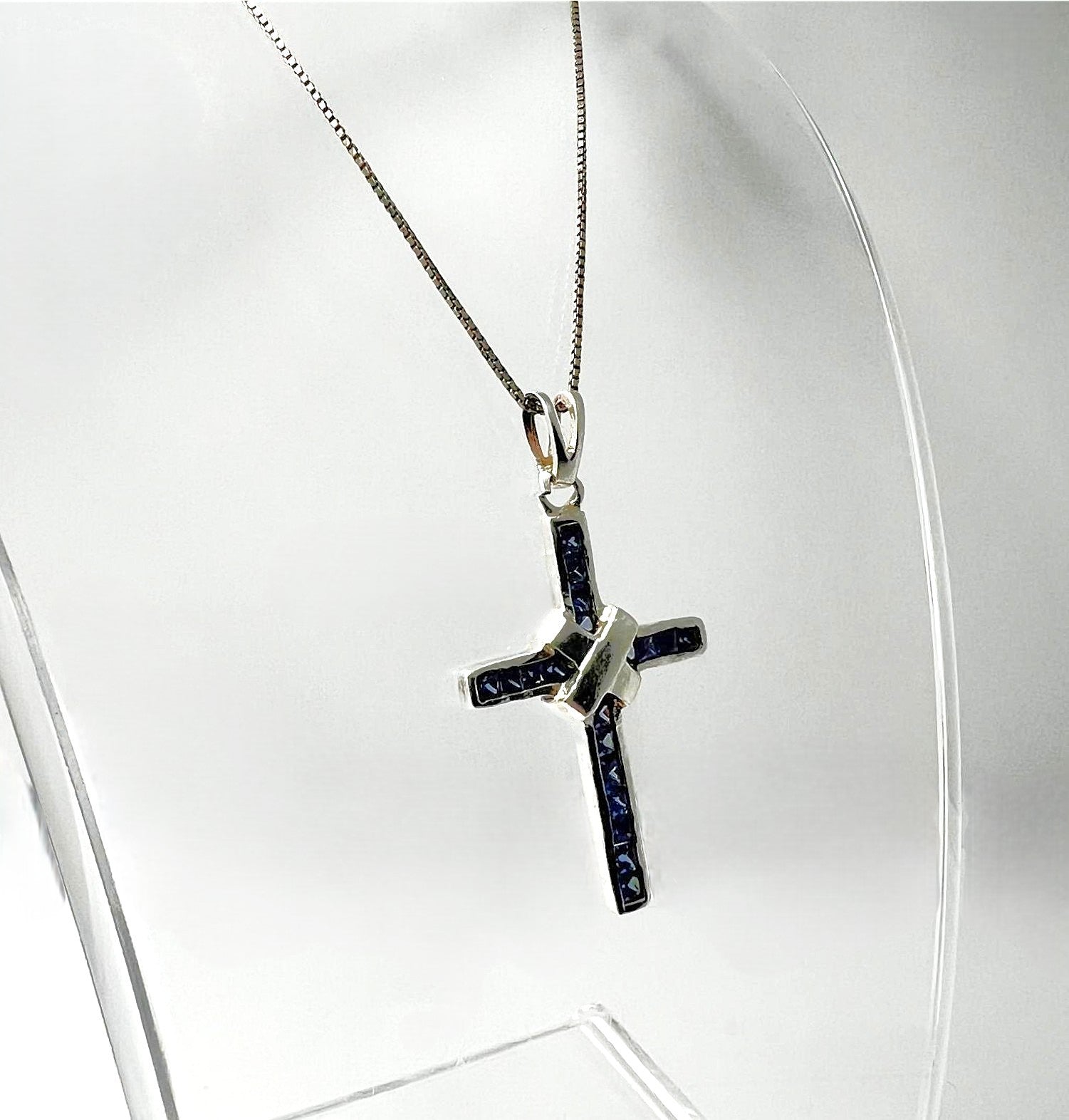 925 Silberkette mit Kreuzanhänger