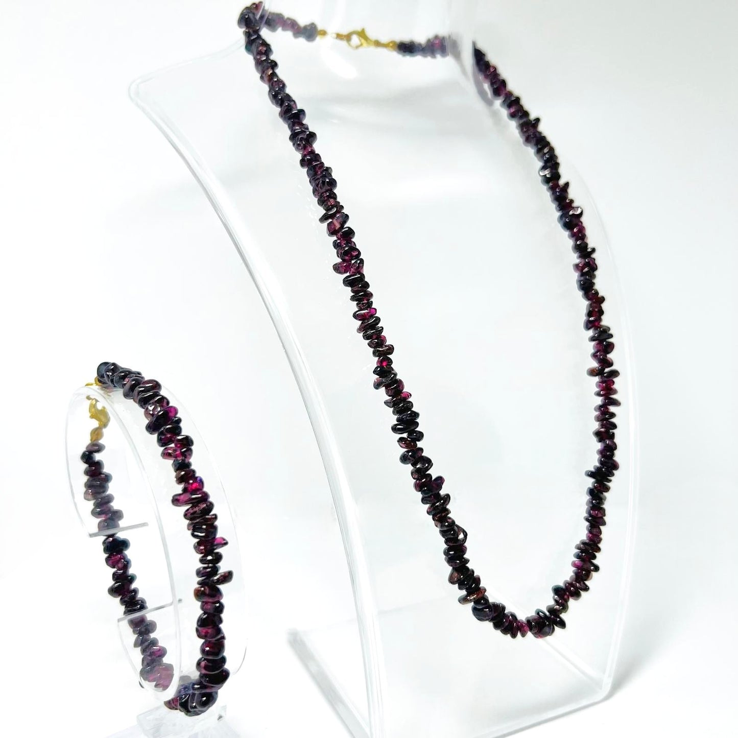 Vintage Granat Edelstein Set 