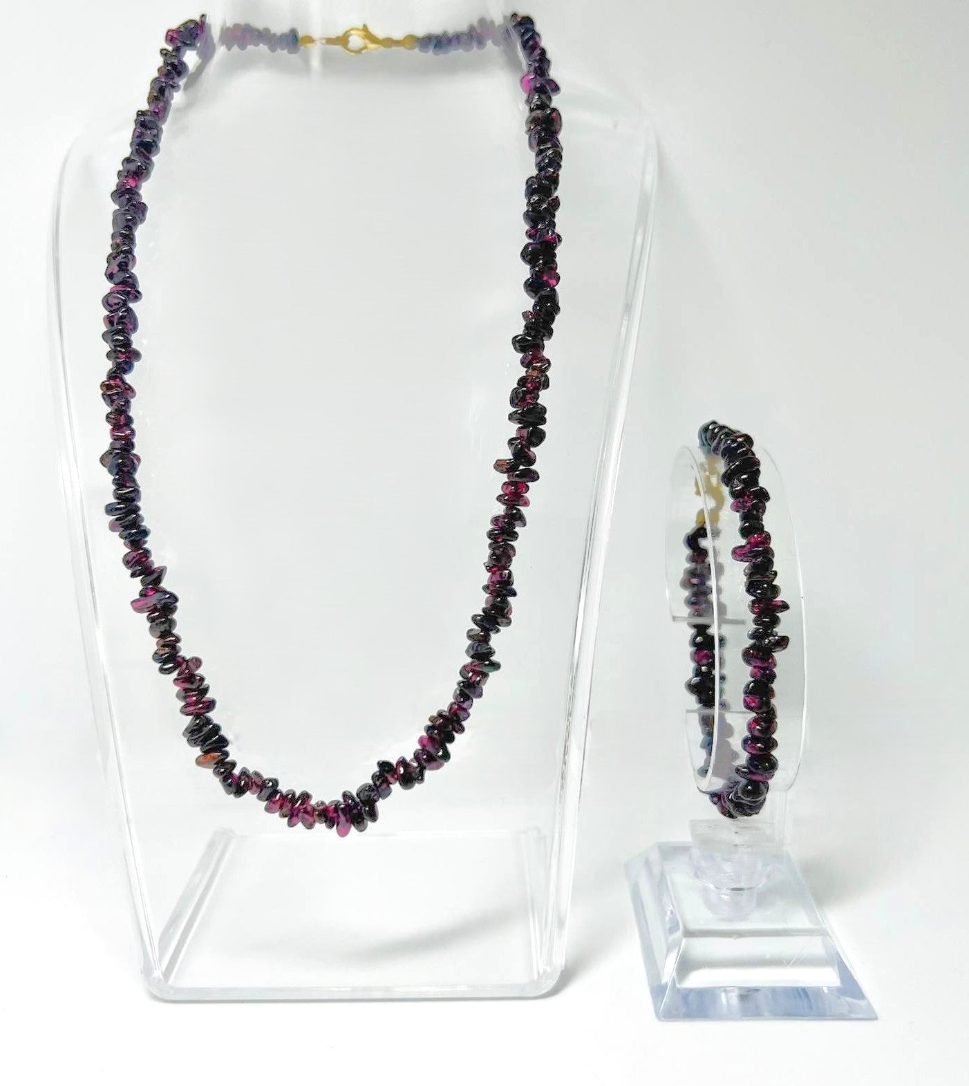 Vintage Granat Edelstein Set 