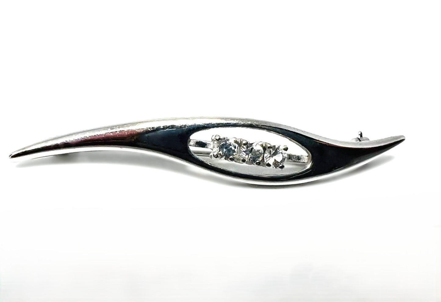 Eleganter 925er Silberbrosche