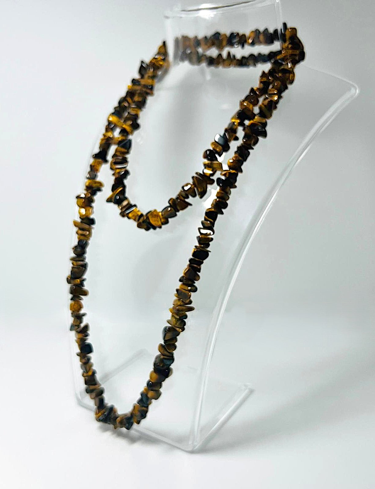 Lange Tigerauge Splitterkette 