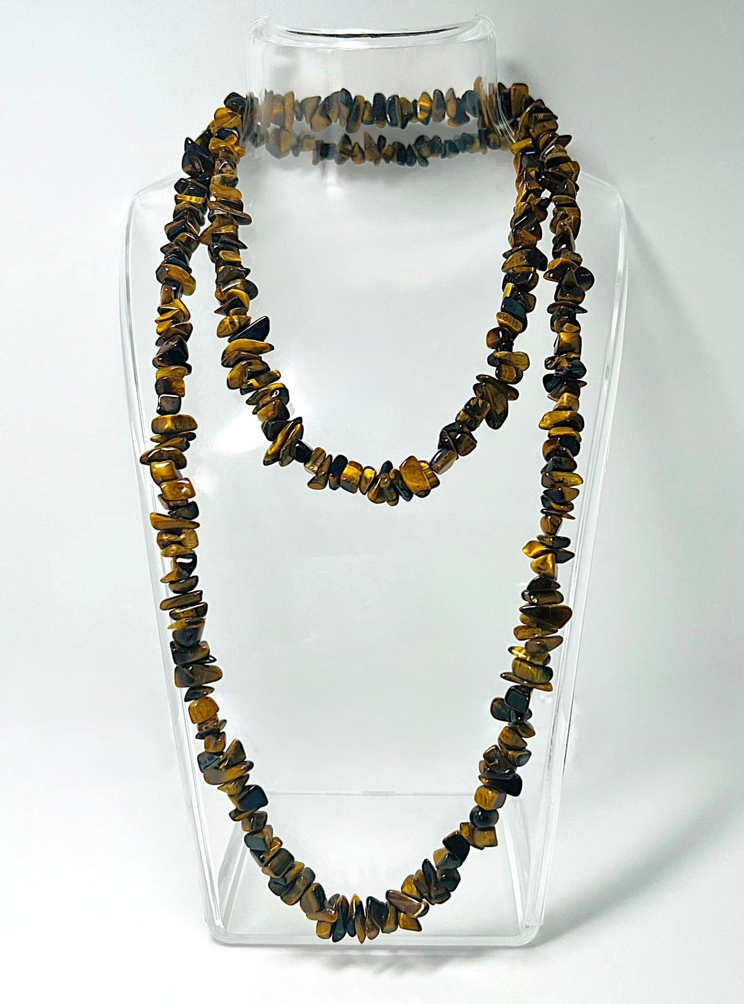 Lange Tigerauge Splitterkette 