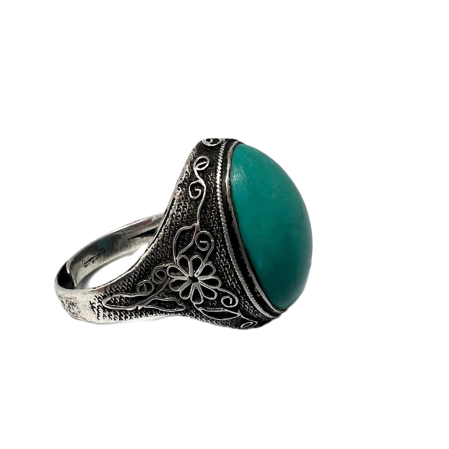Silberring mit großem Türkis