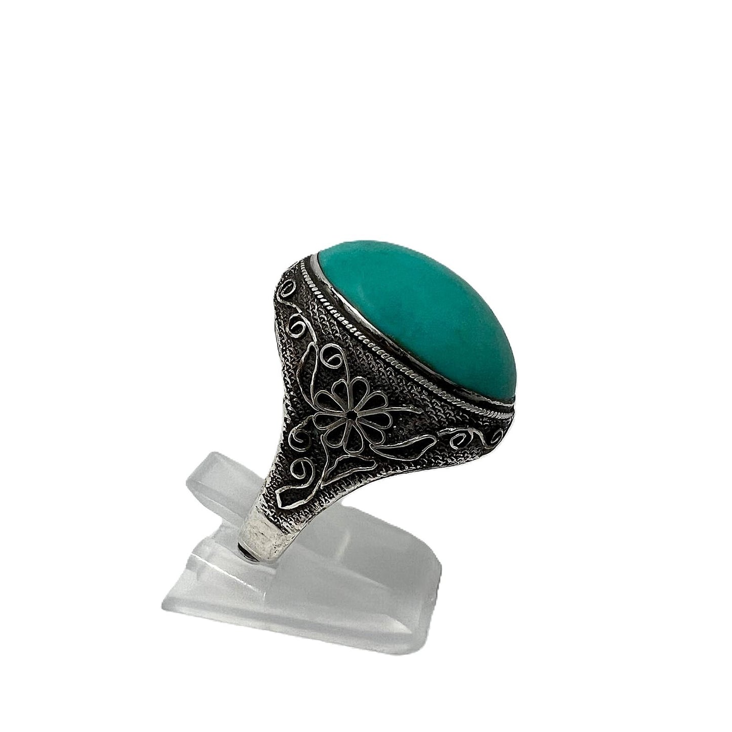 Silberring mit großem Türkis
