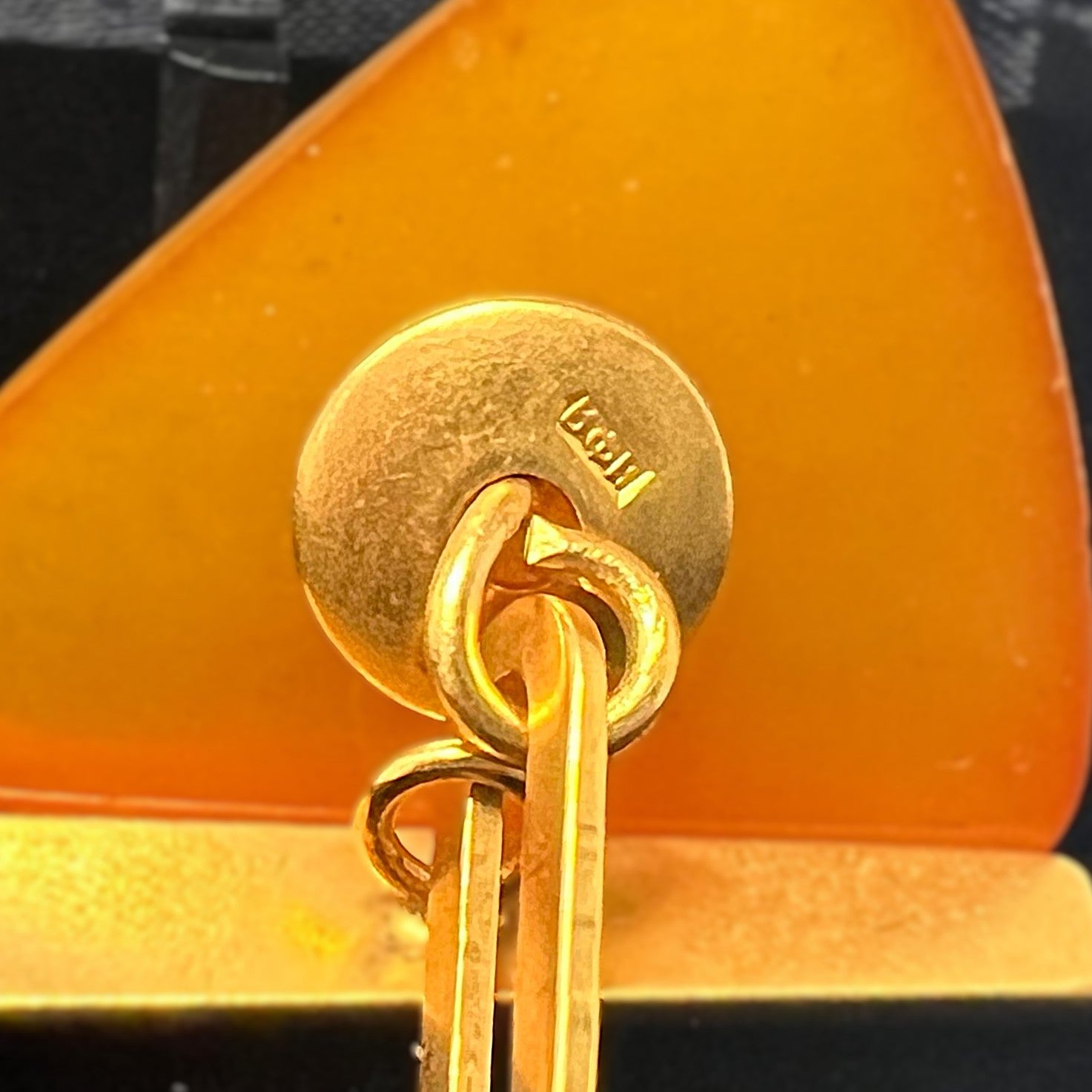 „Vintage Bernstein Manschettenknöpfe Butterscotch 