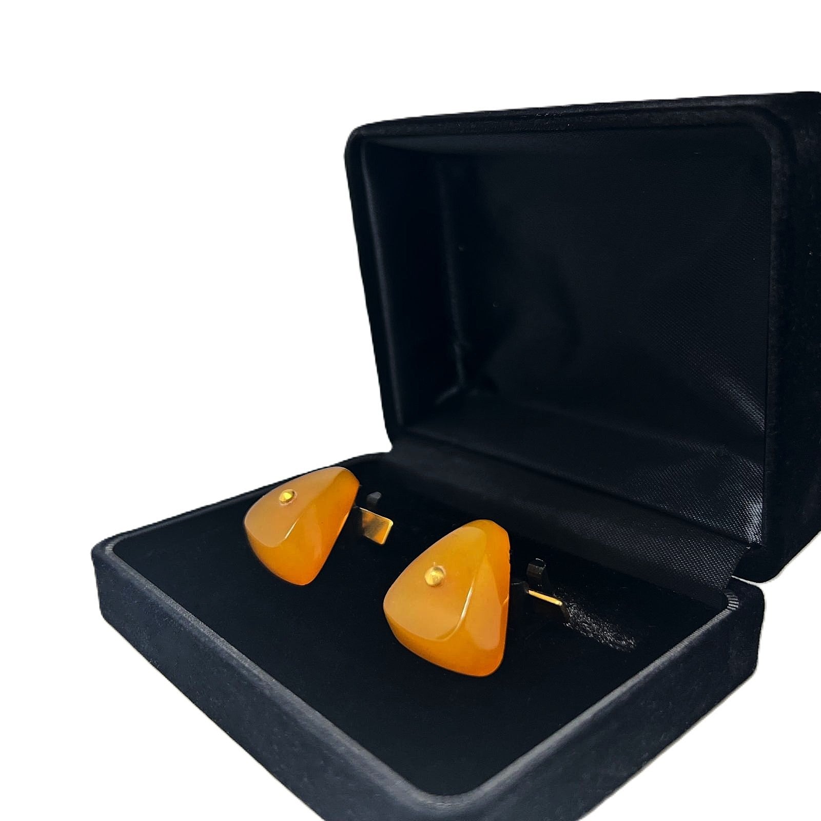 „Vintage Bernstein Manschettenknöpfe Butterscotch 