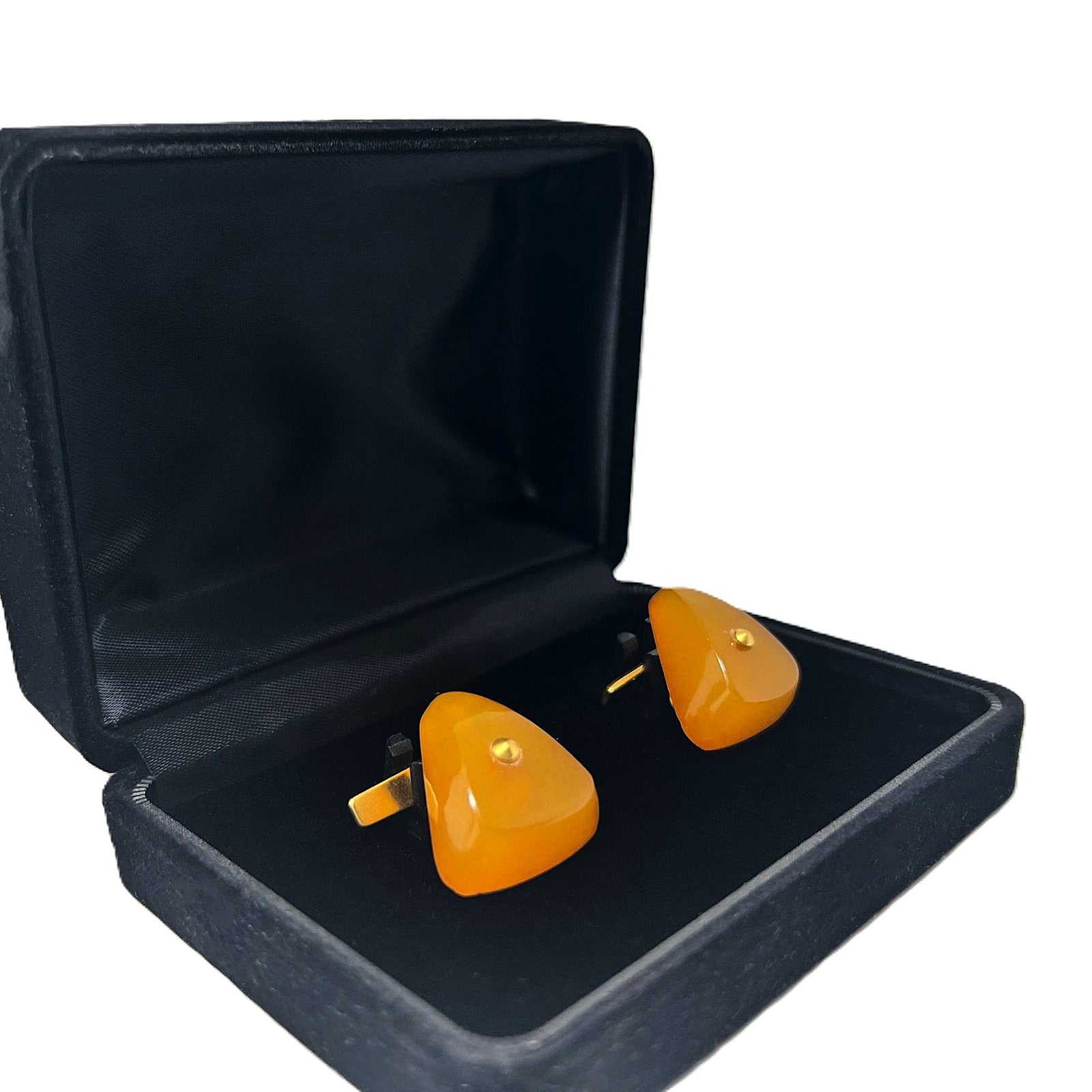 „Vintage Bernstein Manschettenknöpfe Butterscotch 