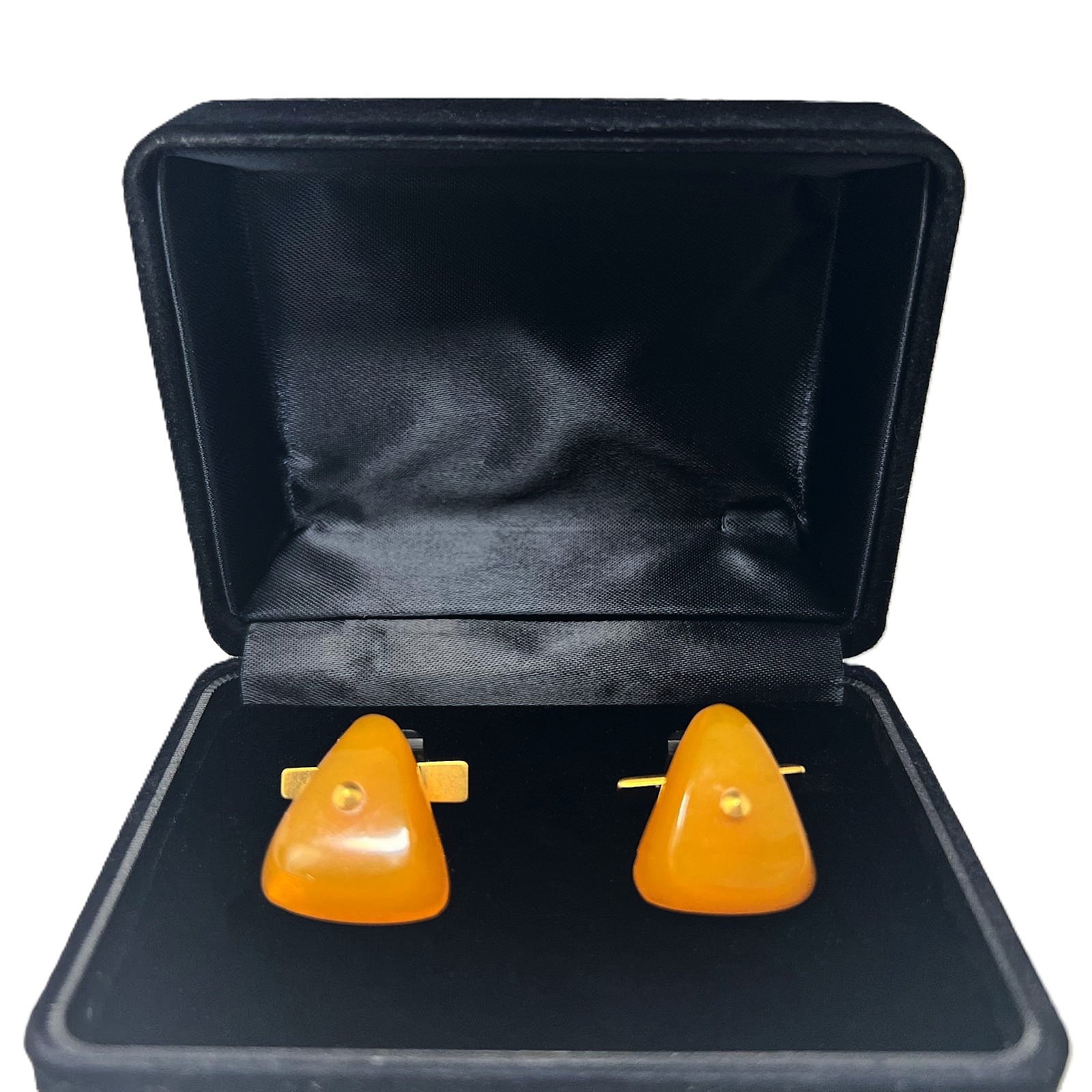 „Vintage Bernstein Manschettenknöpfe Butterscotch 