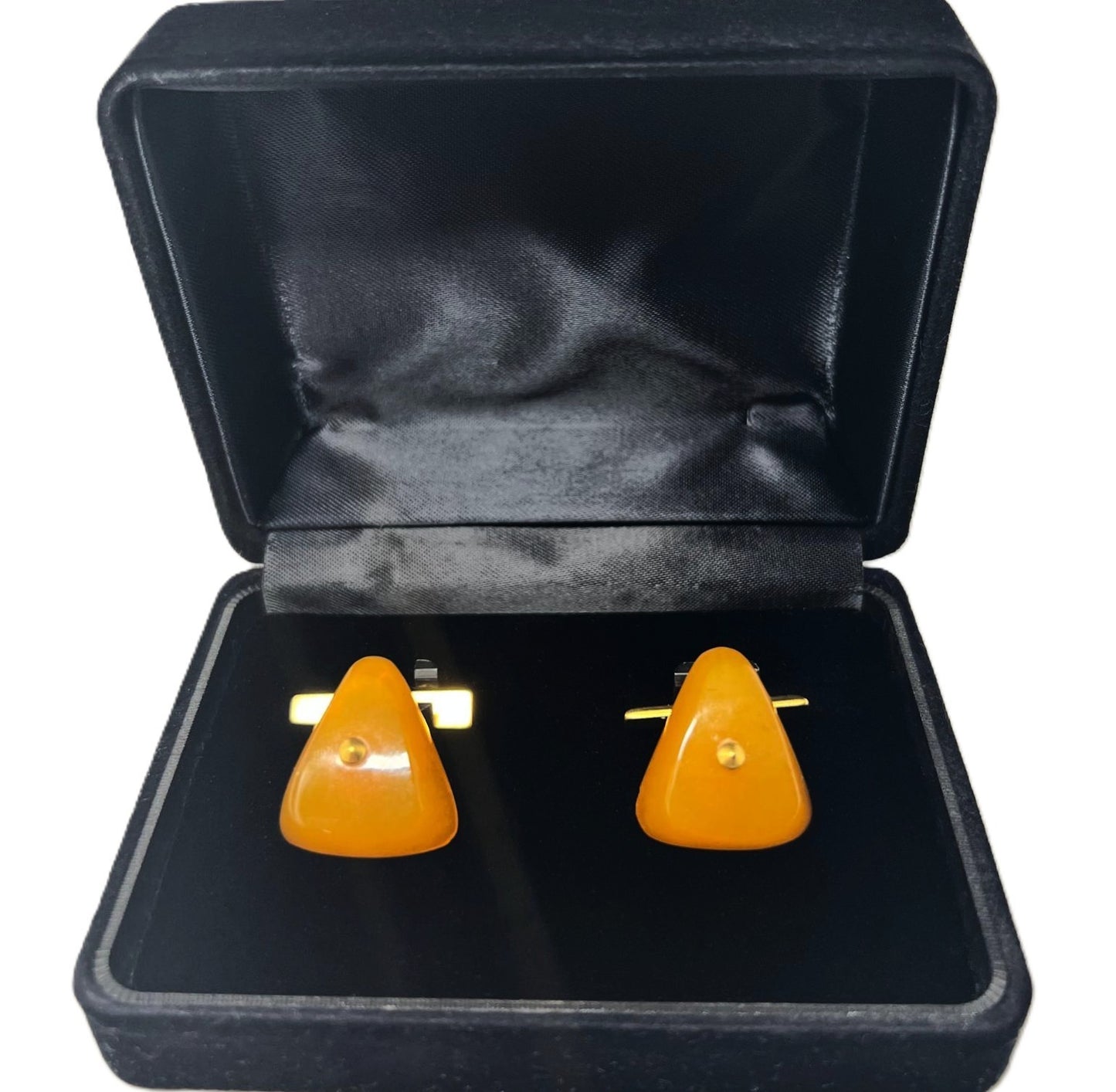 „Vintage Bernstein Manschettenknöpfe Butterscotch 